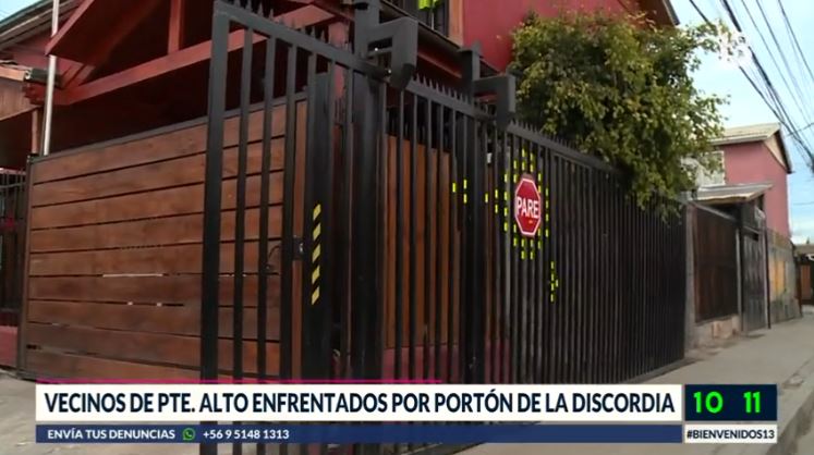 Vecinos de Puente Alto enfrentados por instalación de portón