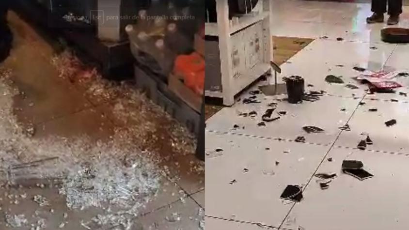 Destrozos en Mall Los Dominicos por sismo - Teletrece