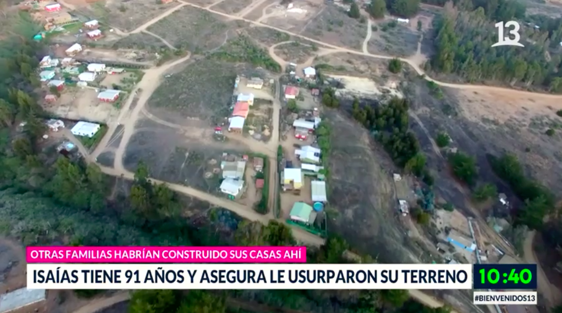 Hombre de 91 años acusa toma de su terreno en Algarrobo