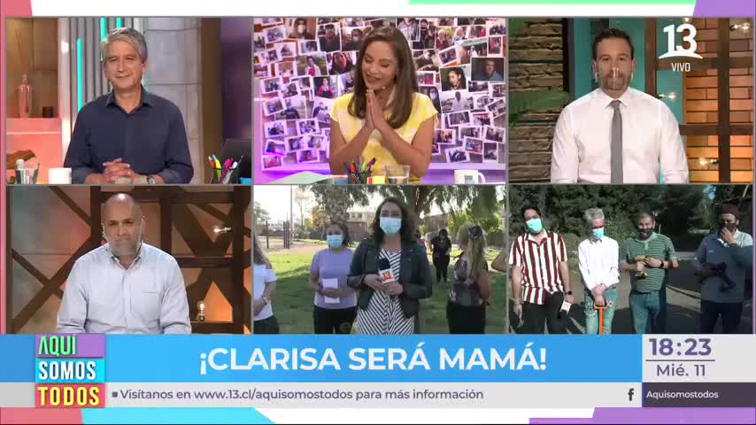 Clarisa Muñoz revela en “Aquí somos todos” que está embarazada