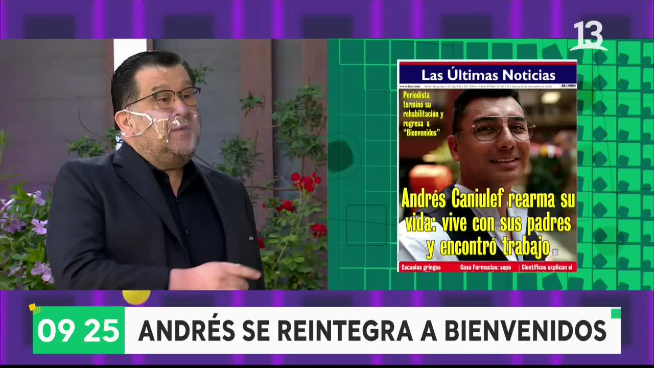 “Es volver a la casa”: Andrés Caniulef se reintegra a “Bienvenidos”