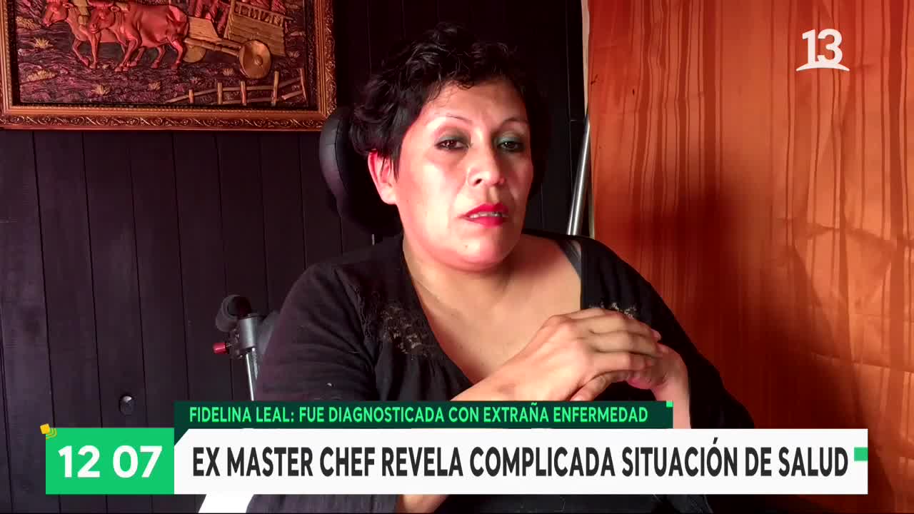 Fidelina de MasterChef teme no volver a cocinar tras infarto medular