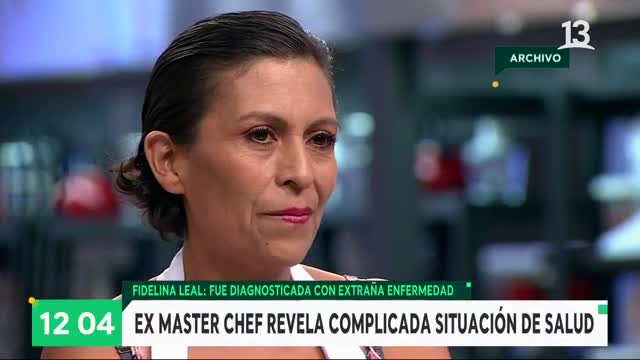 Fidelina de MasterChef teme no volver a cocinar tras infarto medular