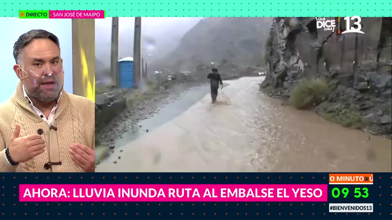 Lluvia inunda ruta a Embalse El Yeso