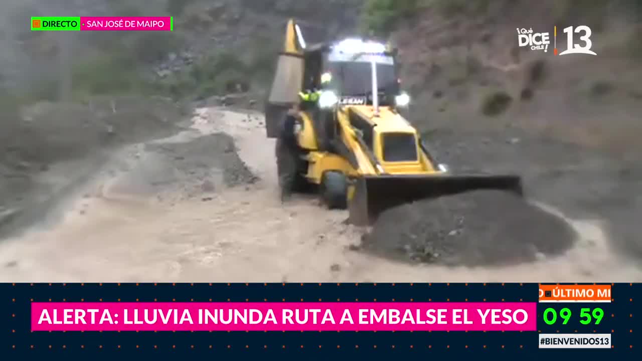 Lluvia inunda ruta a Embalse El Yeso