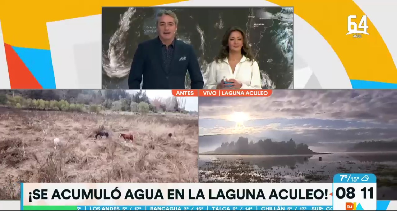 Laguna de Aculeo vuelve a tener agua tras cinco años de sequía 