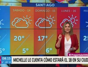 Michelle Adam: "Hay 55% de probabilidad de precipitaciones" en Fiestas Patrias