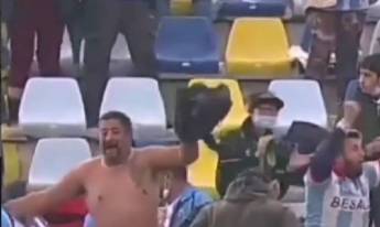 Hinchas de Magallanes celebrando