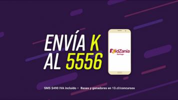 Envía "K" al 5556 y participa por entradas para KidZania en Bienvenidos!Envía "K" al 5556 y participa por entradas para KidZania en Bienvenidos! 1 y 2 de noviembre DE 2018 (ganadores serán publicados en www.13.cl/concursos).