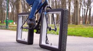 Ingeniero crea bicicleta con ruedas cuadradas