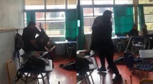 "No le peguís al profe": Indignación por video de alumno golpeando a docente en colegio de Buin