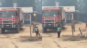 Voluntaria de Penco contuvo a niño mientras Bombero protegía su hogar en Tomé