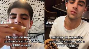 "He comido todo el día": Joven chileno evidenció todo lo que compró en Argentina con pocos dólares