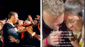 Chris Martin bajó del escenario para consolar a fan chilena mientras cantaba “Fix you”