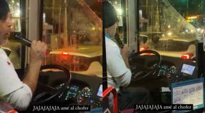 Tiembla Martín Cárcamo: Chofer de bus RED se luce como "animador" en pleno recorrido