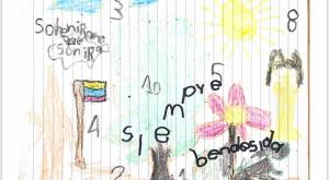 Niña rescatada de selva colombiana emocionó con dibujo de Wilson, perrito que se perdió buscándola