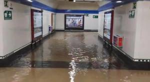 Metro de Madrid terminó completamente inundado