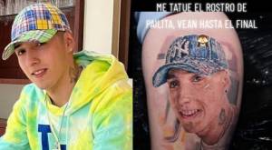 "Lo haría mil veces": Fanática se tatuó cara de Pailita en una de sus piernas