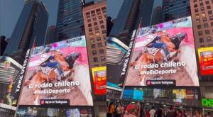 "No es deporte": Iniciativa contra el rodeo apareció en Times Square