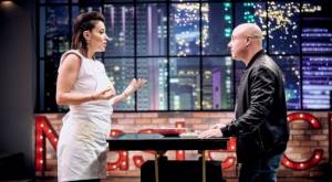 Yamila Reyna le cantó a Jorge Rausch al presentar su plato