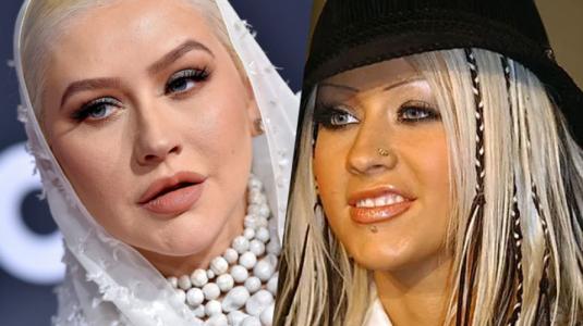 Christina Aguilera trae de regreso las cejas ultra delgadas