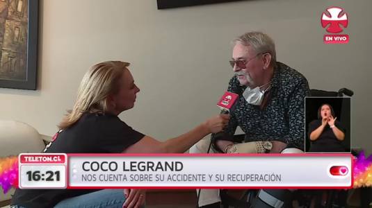 Coco Legrand reaparece en la Teletón tras accidente en moto