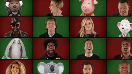 Jimmy Fallon junto a celebridades se unen para cantar un villancico navideño
