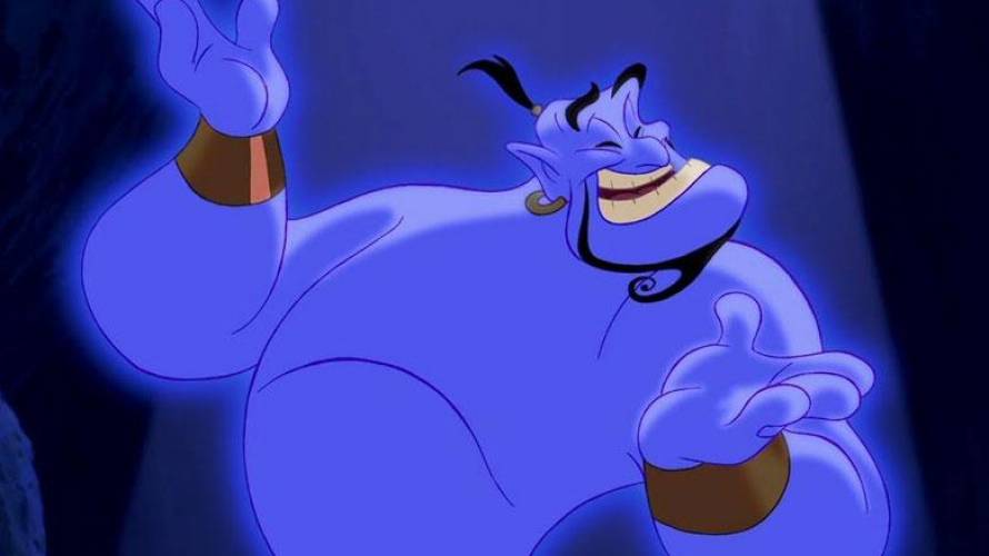 Revelan el primer bosquejo del "Genio" de "Aladdin"