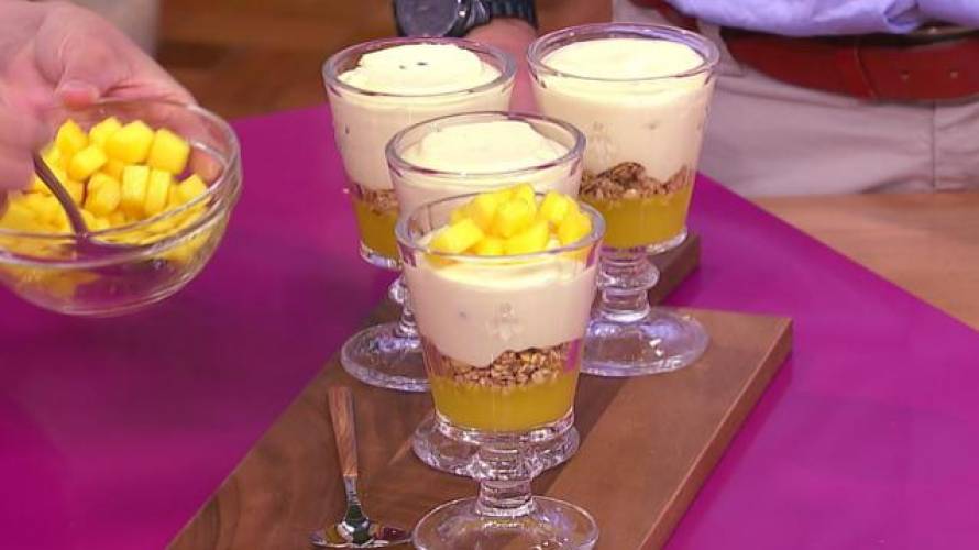 Mousse de mango y maracuyá